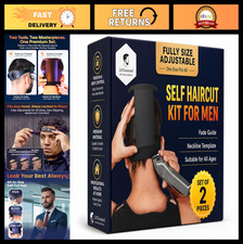 Self Haircut Kit for Men 2Pcs Fade Neckline Guide Adjustable Hair Cutting