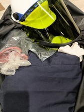 CHICAGO PROTECTIVE APPAREL AG-12-CV-LT Arc Flash Coverall Kit,Navy,Large Tall