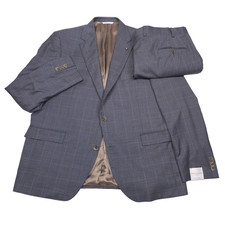 Jack Victor Espirit Suit Mens Size 46R X 40 Gray Blue Melange Super 120s Wool