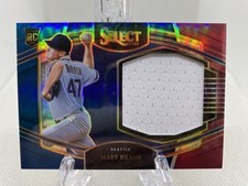 2022 Select Horizontal Rookie Jumbo Swatches Matt Brash Tri-Color Prizm /99