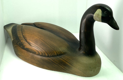 Vintage Beautiful Hand carved Wooden Canadian Goose Large 24”