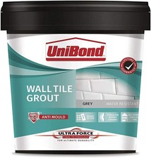 UniBond Anti Mould Wall Tile Grout Ready Mixed Waterproof Grey 1.38kg RRP £18