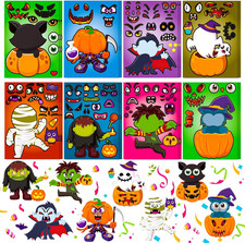 Halloween Stickers for Kids 72Pcs DIY Craft Stickers for Halloween Activities Gi