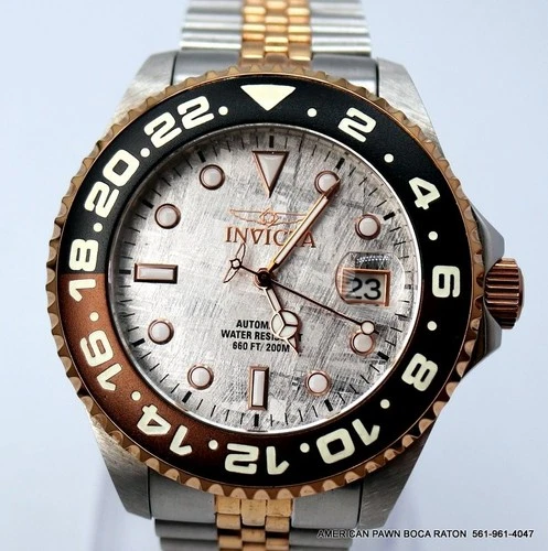 Invicta Meteorite Pro Diver Silver/Gold  Men's Watch - 31487 Box Papers Links