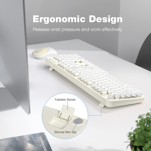 MOFII Wireless Keyboard and Mouse Combo Computer Full Size 2.4G Plug and Play... - 第 4/7 張圖片