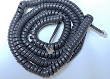 Charcoal Gray 25Ft Toshiba Phone Long Handset Cord DKT 3000 3200 Series Curly