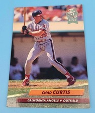 1992 Fleer Chad Curtis #323 Rookie California Angels Baseball Card. rookie card picture