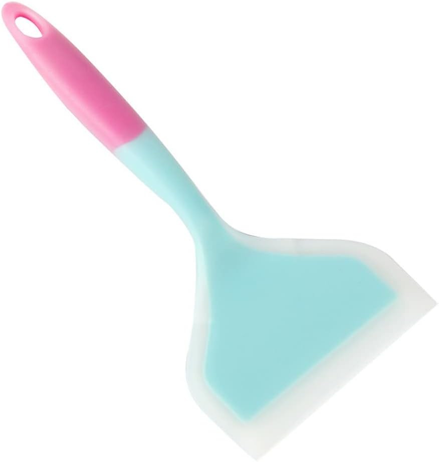 Wide Silicone Spatula Turner Heat Resistant Omelette Spatula Non Stick Pancakes