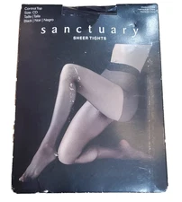 Sanctuary Women's Control Top Sheer Tights Size C/D Black   no230