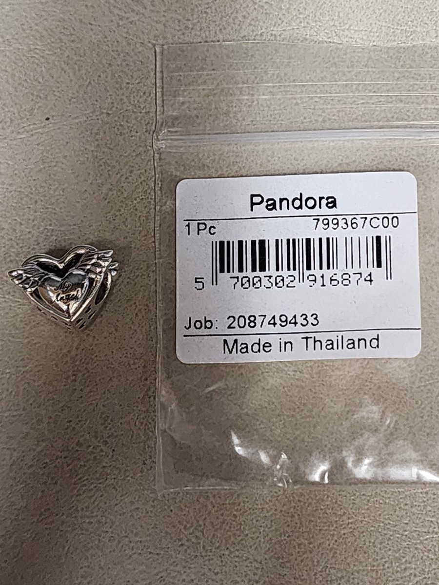PANDORA 799367C00 Angel Wings & Mum Charm - Silver for sale online