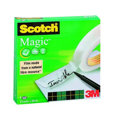 3M Scotch Klebefilm Magic 810, unsichtbar, 19 mm x 66 m 1 bis 24 Stk SPARE 57%