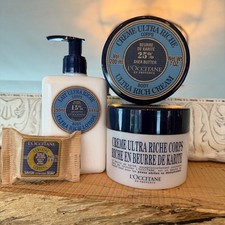 L'Occitane - TWO Ultra Rich Cream 7 oz - Body Lotion 8.4 oz - Verbena Soap .8 oz