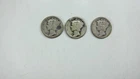 Lot of 3 Mercury Liberty Dimes 2- No Date, 1 -1924