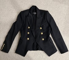BALMAIN Double Breasted Wool Jacket Gold Buttons Blazer Style - Womens Size 40