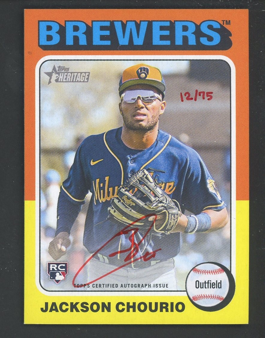 Jackson Chourio 2024 Topps Heritage High Number #ROA-JC Real One
