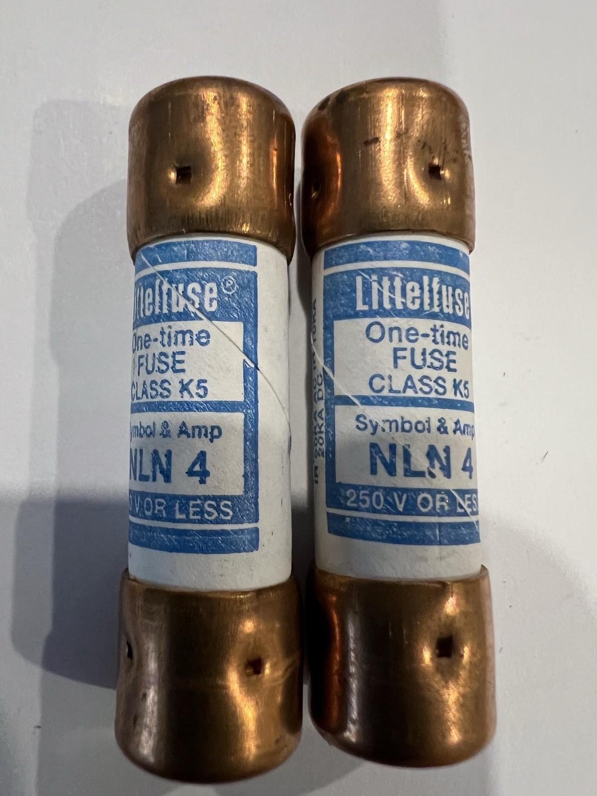 Littlefuse NLN-4 Fuses Lot Of 2 Single Fuses