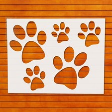 Reusable Puppy Paws Art Stencil Template for Wall Decor - StencilAir