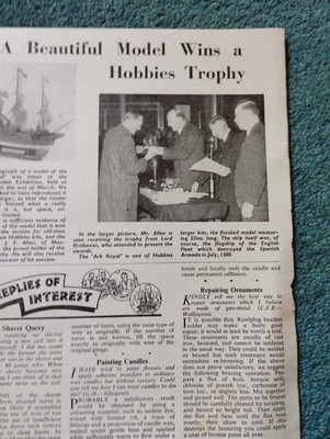 El18 Ephemera 1952 Artikel Herr J V Allen Ark Royal Modell Manchester Lord Brabazon