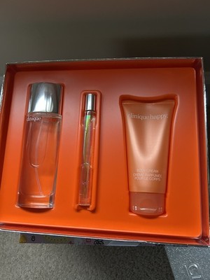 Clinique Happy 3 Pc Fragrance giftset eau de perfum rollerball perfum body cream