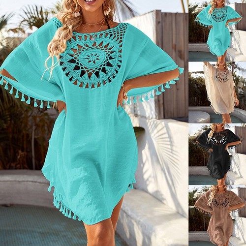 Robe D'été Sortie De Plage - Femme - Taille 36/38 - Blanc - Sans Marque