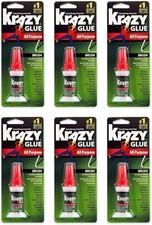 Krazy Glue KG92548R Instant 0.18-Ounce All 6 Pack, Clear,Purple