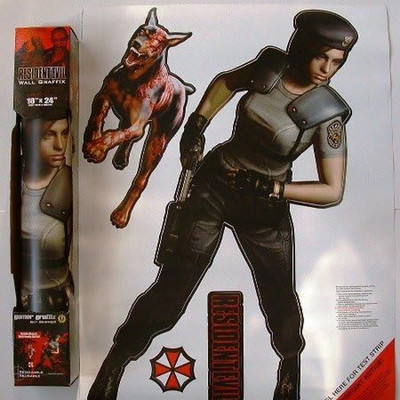 Resident Evil Wall Graffix 2ft+ tall JILL VALENTINE Fathead