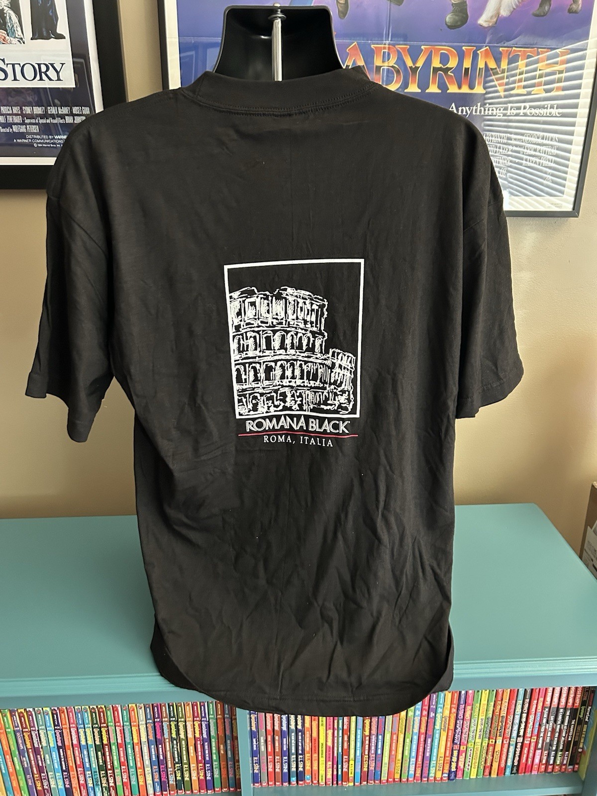 Vintage 90’s Romana Black Sambuca T-shirt XL - Double Sided Roma, Italia