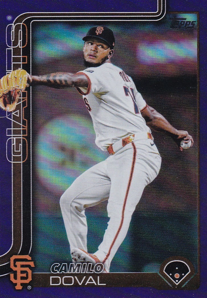 CAMILO DOVAL /250 TOPPS UPDATE PURPLE RAINBOW FOIL GIANTS #US-328 2025 25