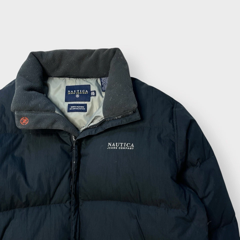 Vtg 90s Y2K Nautica Goose Down Puffer Jacket, Parka Quilted Lined Streetwear 2XL - Image 4 of 4