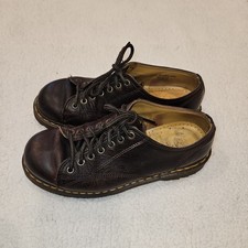 Vintage 1997 Dr. Martens 8019 Made in England Oxford Shoes Brown Leather Lace-Up