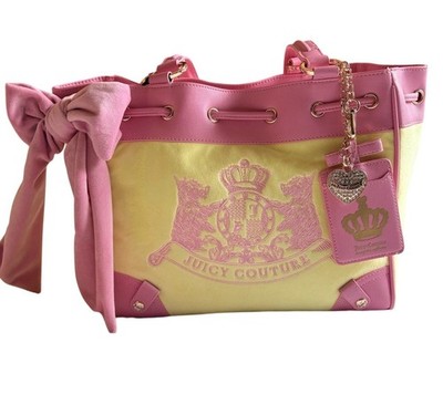 Juicy Couture Pink & Yellow Classic Scottie Dogs Viral Y2K