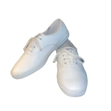 Keds Leather Uppper Women's White Casual Comfort Shoe Lightweight Sneaker Sz 11