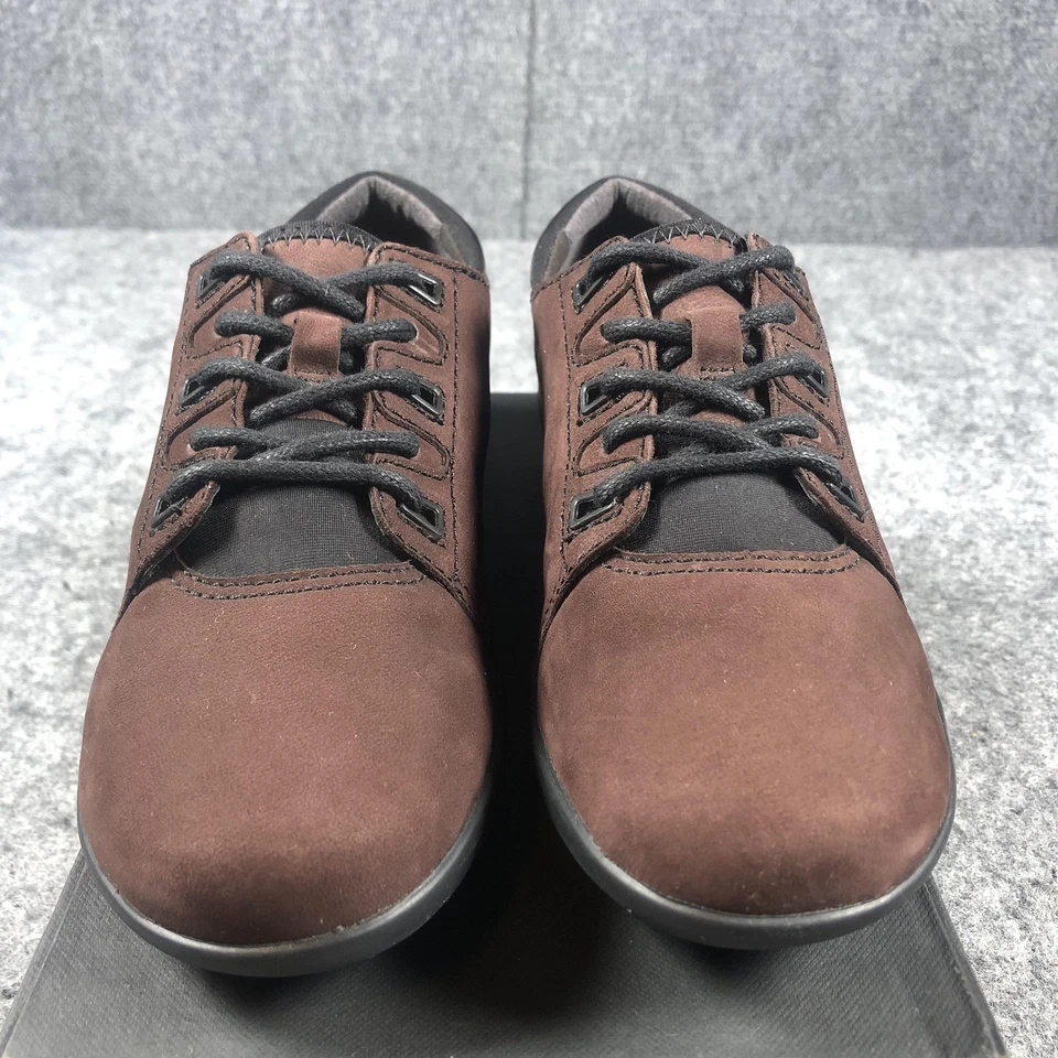 Clarks Zapatos Mujer Talla 6 M Marrón Cuero Nobuck Con Cordones Cómodos Oxford Informales Foto 4 de 4