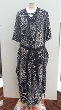 JM Fashion Julien Macdonald Size Medium Dress Lace Up Neck Belted Kaftan New bx9