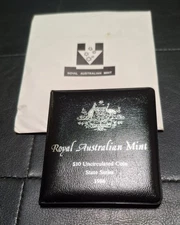 1986 AUSTRALIA STATE SERIES SOUTH AUSTRALIA $10 UNC SILVER COIN.