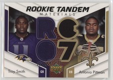 2007 Upper Deck Rookie Tandem Materials Troy Smith Antonio Pittman #RTM-SP 3hd