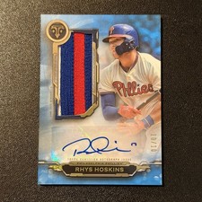 2019 Triple Threads Rhys Hoskins Auto Single Jumbo Patch Sapphire #/10