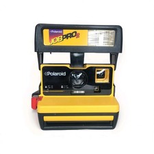 Vintage Polaroid Job Pro 2 Instant Film Camera 600 with Strap Black/Yellow
