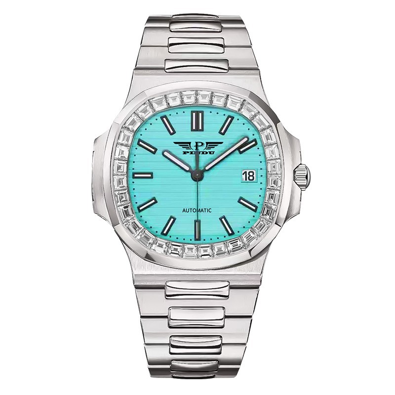 PINDU summer vacation style irregular square mechanical men's watch