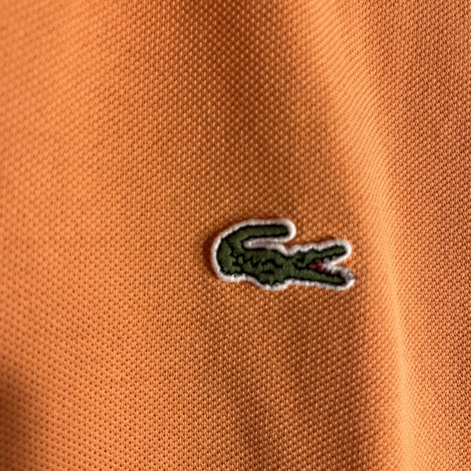 Lacoste Polo Shirt Mens XL 6 Orange Pique Cotton Tennis Prep Preppy Logo Golf thumbnail 5