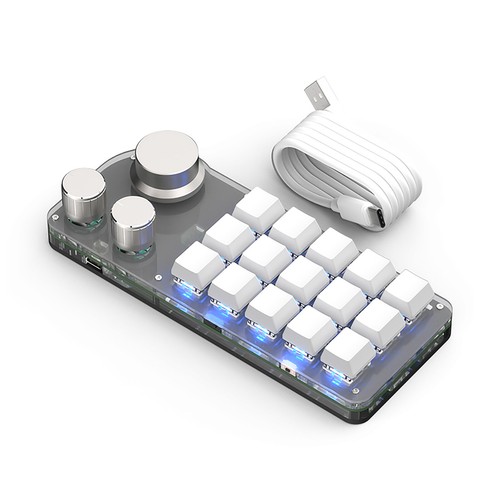 Wireless Bluetooth Mechanical Keyboard RGB Macro 12/15 Keys 3 Knob Keypad Custom - Picture 4 of 22
