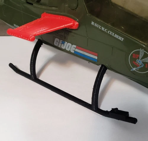 GI Joe ARAH 1983 Dragonfly 3D Printed Landing Skid - Black