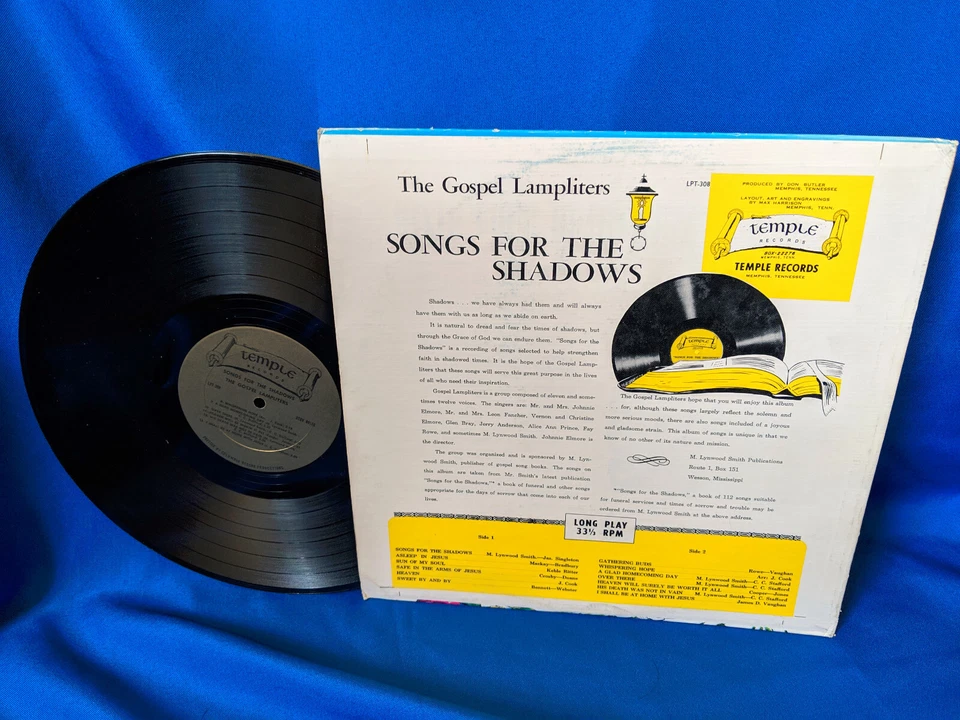The Gospel Lampliters LP Songs for the Shadows Southern Gospel Memphis, TN Foto 2 de 2