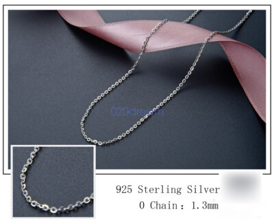 Real SOLID 925 STERLING SILVER Necklace 1.2mm Trace Chain
