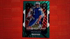 2021 PANINI PRIZM DRAFT PICKS ZACH WILSON ALL AMERICAN GREEN WAVE PRIZM RC BYU