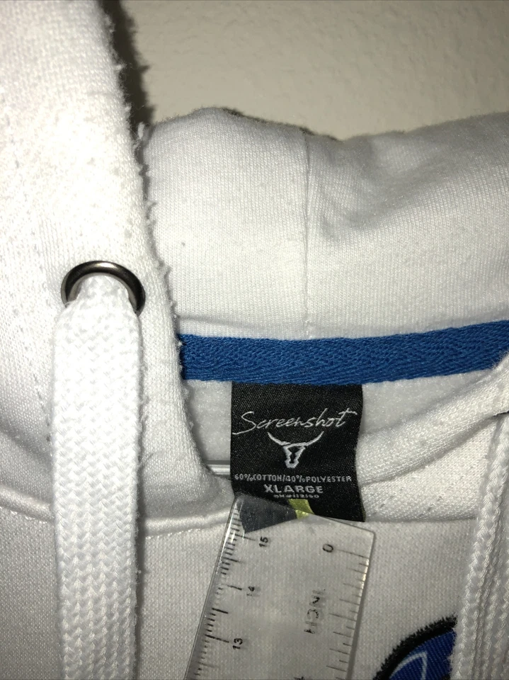 Cloth-eez Captura de Pantalla Para Hombres Urbano Premium Polar Sudadera con Capucha XL Blanca Rara Foto 3 de 4