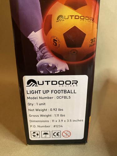 Outdoor Cruiser Light Up Soccer Ball Led #5 Official Size w/Pump & Batteries New - Picture 12 of 13