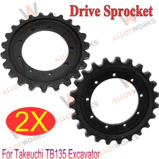 2PCS Sprocket for Takeuchi TB135 Heavy Duty 23 Teeth 9 Bolt Holes 04710-00600