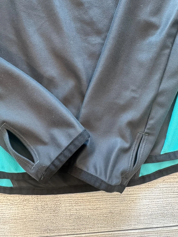 Second Skin Activewear Shirt Womens Small Base Layer 1/4 Zip Knit - Image 2 of 4