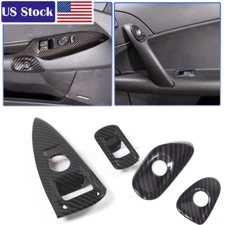 Carbon Fiber ABS  Interior Door Button Trim Cover Set For Corvette C6 2005-13 US
